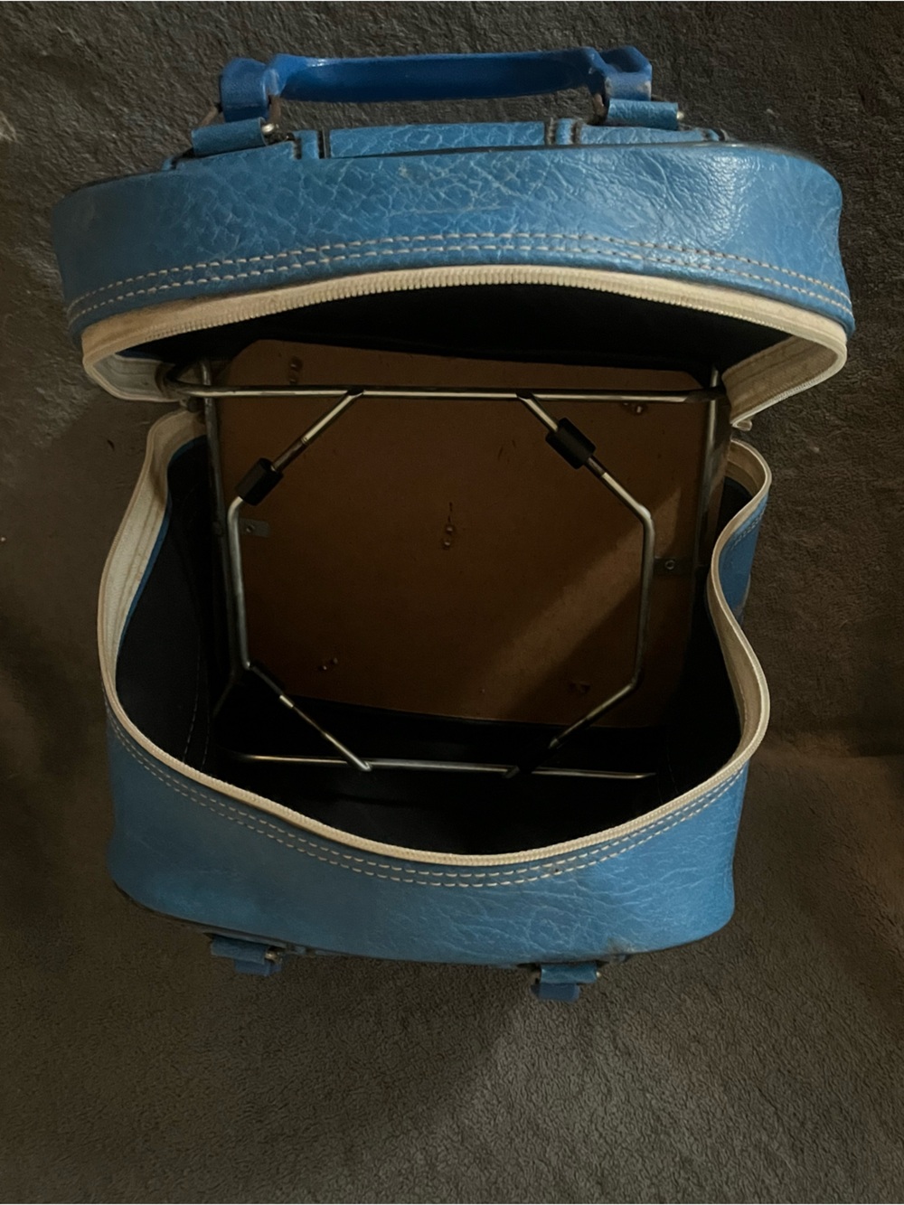 Vintage Blue Retro Bowling Bag - Picture 3 of 4